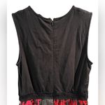 Eshakti  Black and Multicolor Patchwork Midi Dress Photo 2