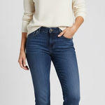 White House | Black Market  Blanc Bootcut Blue Jeans Womens 14R Denim Dark Stretch Photo 0