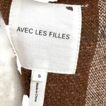 Avec Les Filles Plaid Shacket Jacket Button-Up Brown Cream Size Small Photo 8