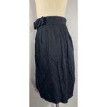 Elie Tahari  Bergdof Goodman Bow Waist A-Line Skirt Womens Size 8 Black Party Photo 2