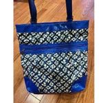 Vera Bradley NWT  Frill Tote Bag Blue Lagoon Magnetic Zip Pocket Matching Wallet Photo 9