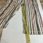 Beach Lunch Lounge Womens Pants Size L Stripe Linen Crop Wide Leg Photo 7