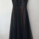 Badgley Mischka Strapless Formal Evening Gown + Matching Jacket/Scarf - Size 2 Photo 0