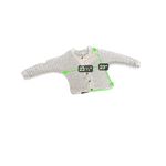 Rachel Zoe  Sweater Womens XL Tan Gold Metallic Open Knit Cardigan Crest Buttons Photo 7