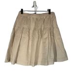 Gap  Beige Cotton Elastic Waist Front Tie Lined Mini Skirt Women Sz S Photo 1