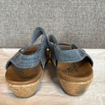 Skechers Slip Ins Cali Luxe Foam Beverlee Wedge Sandals Sz 8 Navy Summer Comfort Photo 4