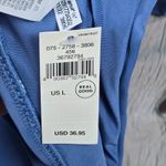 Aerie  Real Good Halter Bikini Swim Top Blue Size L Photo 2