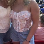 Pretty Little Thing Floral Sheer Corset Top Photo 2