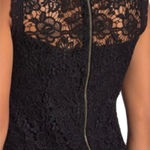 Nanette Lepore  lace black gold zipper woman’s size small top Photo 0