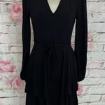 Boden nwt long sleeve black Tiered Mini Jersey Dress size 2 Photo 3