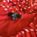 NWOT Red Polka Dot Dress Sleeveless Belted Chiffon Fabric Size undefined Photo 8