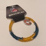 NFL Women’s NWT Chicago Bears Stretchy Spiral Beaded Bangle Bracelet Photo 1
