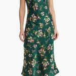 NWT Lost + Wander Sarah Floral Print Midi Slipdress Green Size Medium Photo 0