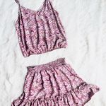 Lola & Grace 2 piece Floral Set Outfit Tank Skirt‎ Medium festival Pink Photo 1