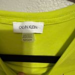 Calvin Klein  short-sleeve mini T-shirt dress in limeade with a sequin logo SZ SM Photo 3