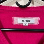 RE/DONE  Fushia V-Neck Wool Cashmere Pullover Sweater size XS oversize Photo 2