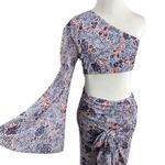 MISA Los Angeles Revolve  Calypso Dress Feathered Floral Size Small NWT Cut Out Photo 2