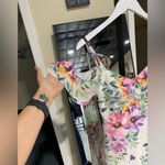 Night Way multi color flor print high low off shoulder midi maxi dress 2 Photo 4