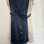 Michelle Mason MASON by  Navy Taupe Sleeveless Dress Size 10‎ Silk Photo 2