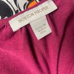 Boston Proper  Womens Cold Shoulder Bamboo Top Braid Trim Casual Boho Medium Photo 3