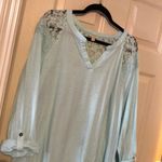 Sonoma Flowy teal shirt with lace size 2X Photo 1