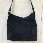 70s Disco Vintage Suede Leather Blk Shoulder Bag Photo 6