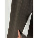 Larry Levine Brown Pinstripe Tailored Dress Pants Stretch Straight Leg Petite 12 Photo 3