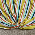 Ginger Yellow Striped Front Knot Top Size Medium Photo 5