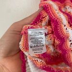 Loft NWT Women's S Pink White Scalloped Halter Sweater Sleeveless Summer 70s Photo 5