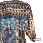 Boutique Kimono Tropical Chrysanthemum & Plumeria Kimono ONE SIZE FITS MOST NEW Blue Photo 3