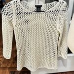 Escapade Ivory Cream Knit Sweater Top Tan Photo 0