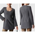 & Other Stories & Other Stories Heather Grey Structured Wool Blazer Mini Dress Size 10 Large Photo 2