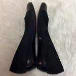 Salvatore Ferragamo  Black Leather Patent Cap Toe Low Wedge Size 6.5aa B-24 Photo 6