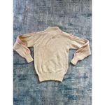 Nordstrom Vintage Cream Pink High Neck Cable Knit 100% Alpaca Wool Sweater Small Photo 5