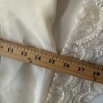 Vtg 60s Lace Victorian Wedding Dress High Neck Long Sleeve‎ Pearl Trim Size 2 XS Photo 12