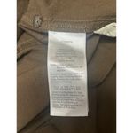 Madewell NEW  Brown Pleated Long Sleeve Tiered A Line Midi Shirt Dress Size L Photo 5