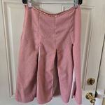 Vintage Pink Long Pleated Skirt Tuck Skirt High Rise Acrylic Silky Pleated Size L Photo 3