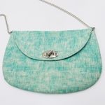 l*space Aqua Teal Blue Dye Silver Chain Crossbody Festival Bag Purse Photo 2
