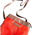 Burgundy & Red Tignanello Crossbody Purse Genuine Leather Trim 9"x8" Photo 0