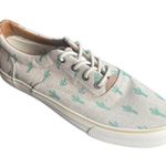 GH Bass Navigate Critter Womens 7M Cactus Print Beige Linen Canvas Boat Shoes Size 7 Photo 0