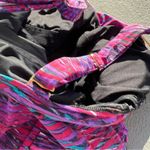 Spanx One Piece Draped Swimsuit Slimming Waist Control pink art deco Photo 3