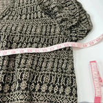 Free People  Black Taupe‎ Cotton Knit Comfy Short Top Ruffle Sleeves size L Photo 8