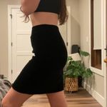 Vintage 90s black velour mini skirt 🔥 Size 8 Photo 2