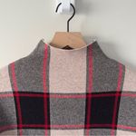 Rachel Zoe  Red and Black Plaid Turtleneck Sweater Long Sleeve Checkered Winter M Photo 7