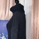 EXPRESS Size XS Charcoal CableKnit Turtleneck 3/4 Sleeve Sweater Photo 8