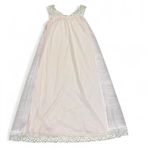 Vintage 1980s coquette baby pink maxi lingerie dress with lace trim Photo 2