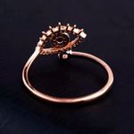 Cute Evil Eye Star Zircon Crystal Ring Gold Photo 1