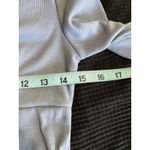 Active USA  Blue Ribbed Long Sleeve Crop V Neck‎ Lace Trim Top Size Medium Photo 5