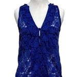 Wet Seal π
Ί Sheer Lace Sleeveless Royal blue deep v-neck blouse Photo 0