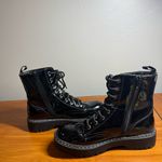 Sincerely Jules Harley Black Patent Leather Combat Boot Side Zip Gothic Punk 8 Photo 4